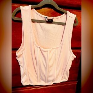 Sincerely Jules Light Pink Ribbed Tank Top